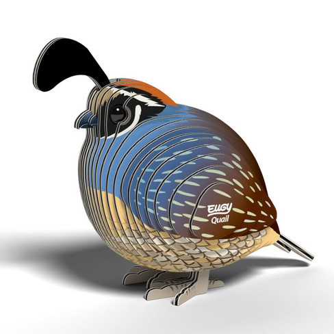 EUGY Quail 3D Puzzle #129 - Left Front View